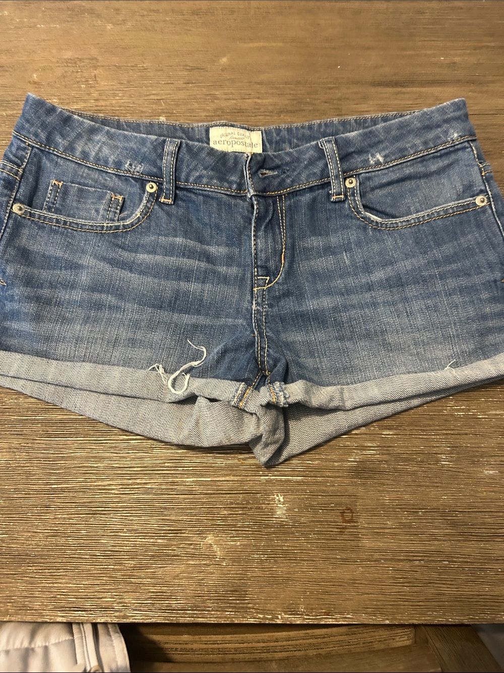 Aeropostale Blue Denim Cuffed Women's Shorts Size 7/8